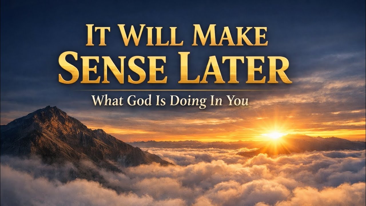 WHAT GOD IS DOING IN YOU WILL MAKE SENSE LATER. 