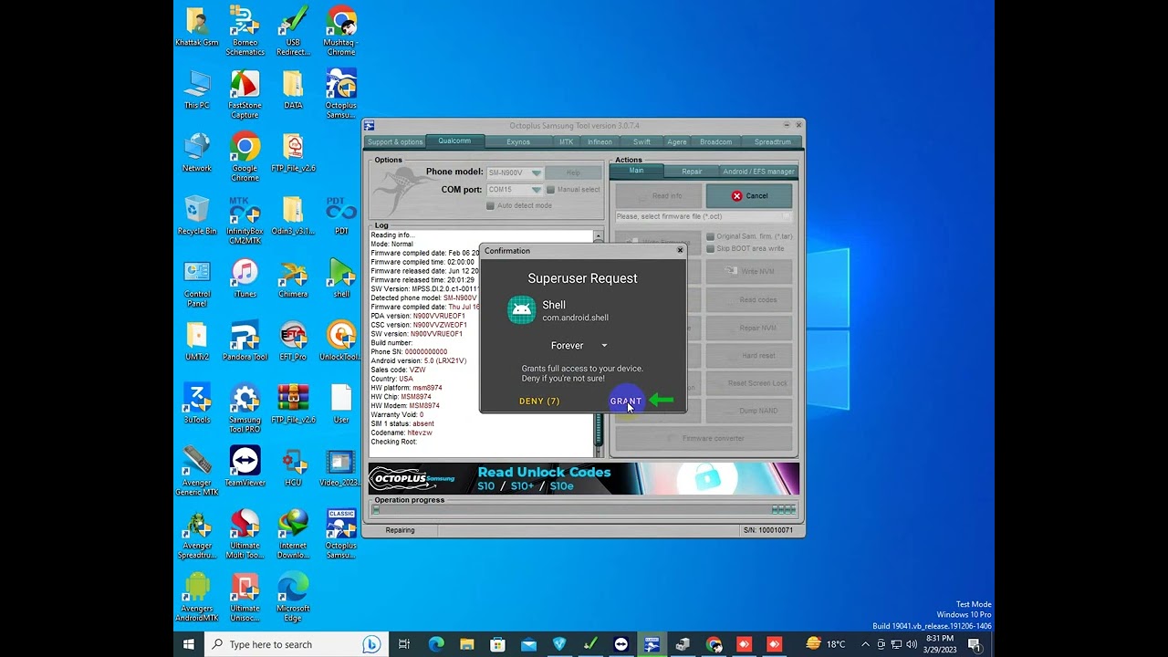 Samsung Note 3 Verizon N900V Unlock Done Octoplus Samsung Tool