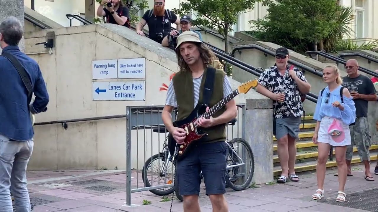 A Song About Elvis Dying? Find Out! The Great Country-Punk band The Crucks Busking in Brighton!