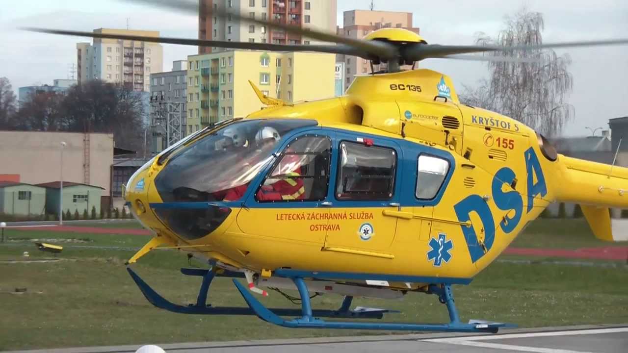 Vzlet vrtulníku LZS Ostrava (DSA), OK-DSE, Eurocopter EC 135 T2+