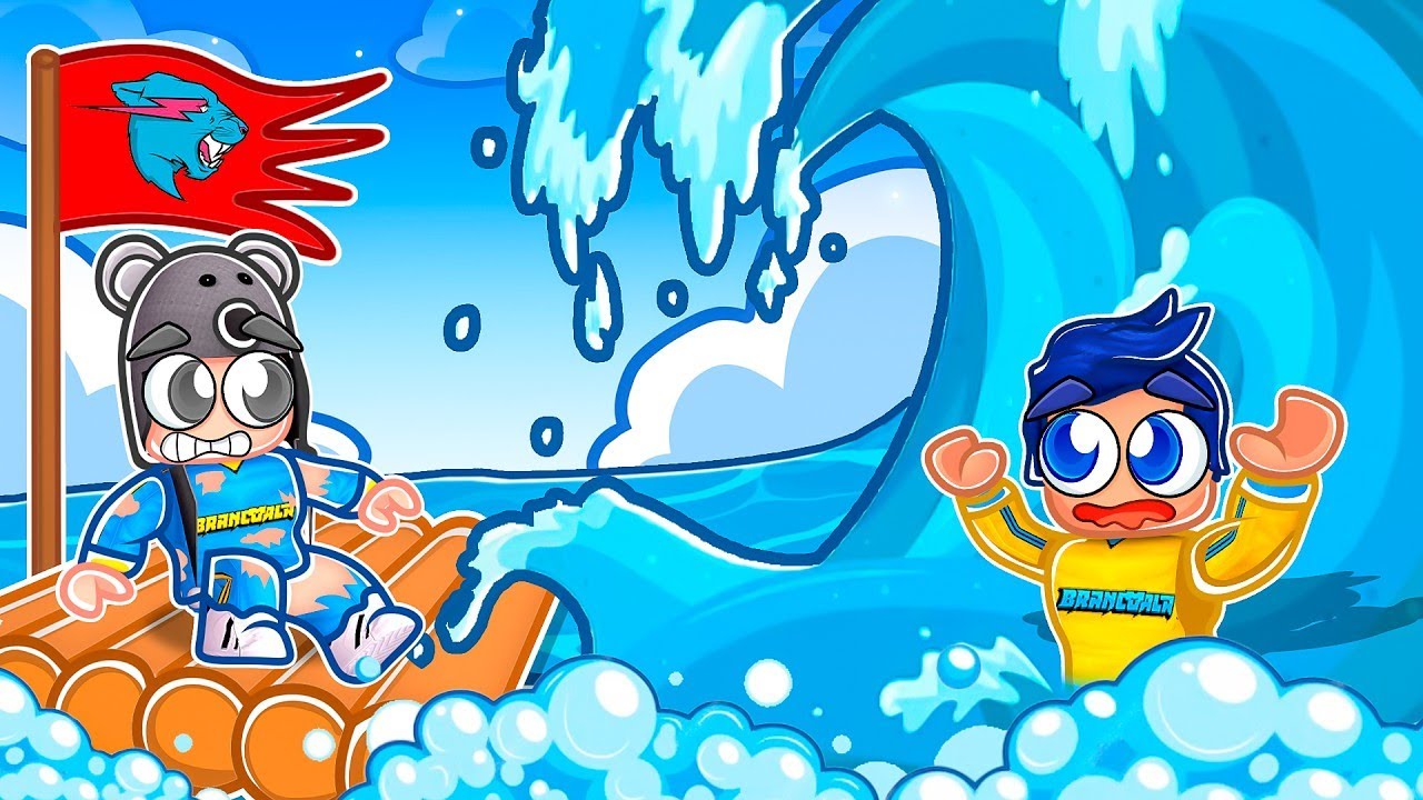 TSUNAMI NO ROBLOX DESAFIO DO MR BEAST - Brancoala Games