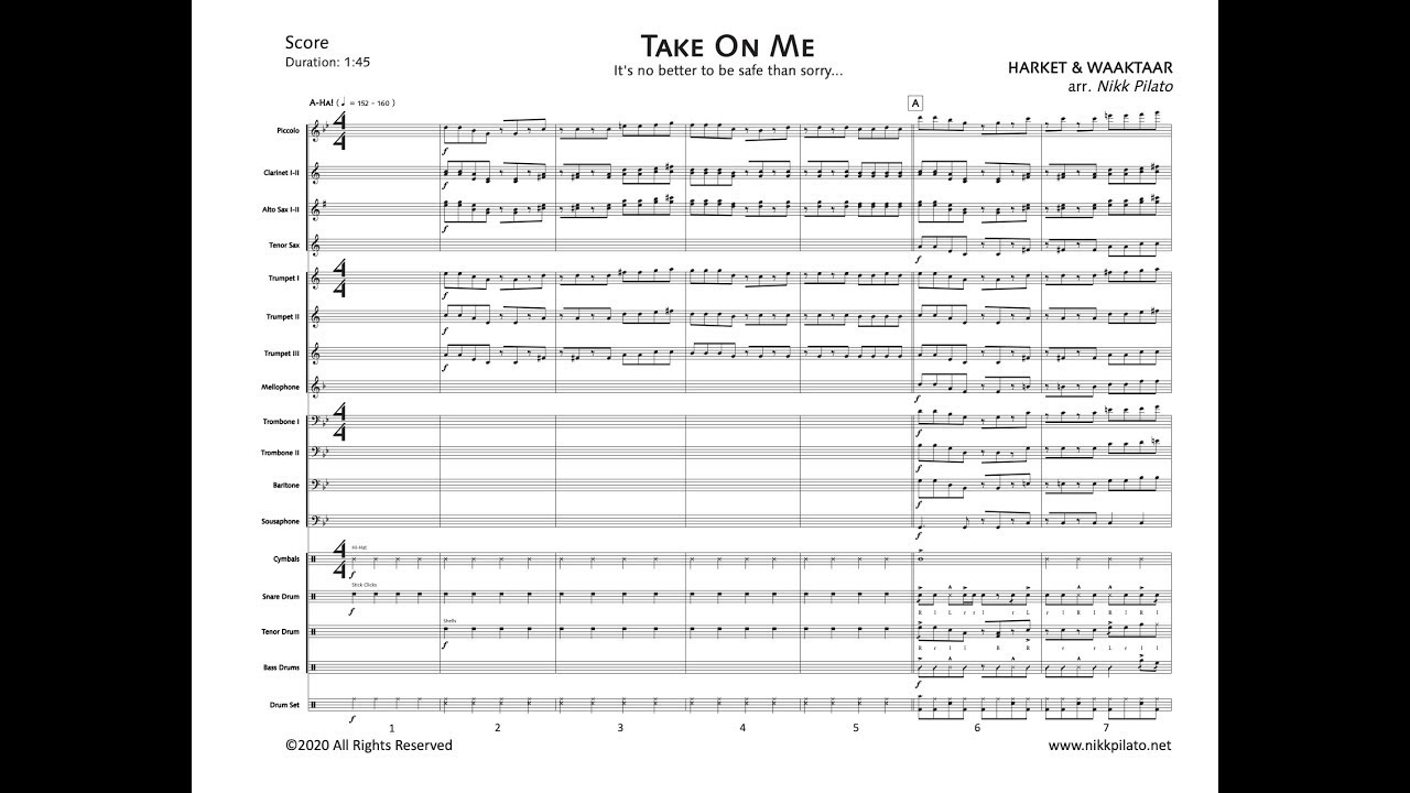 Take On Me - A-ha (Marching Band Arrangement)