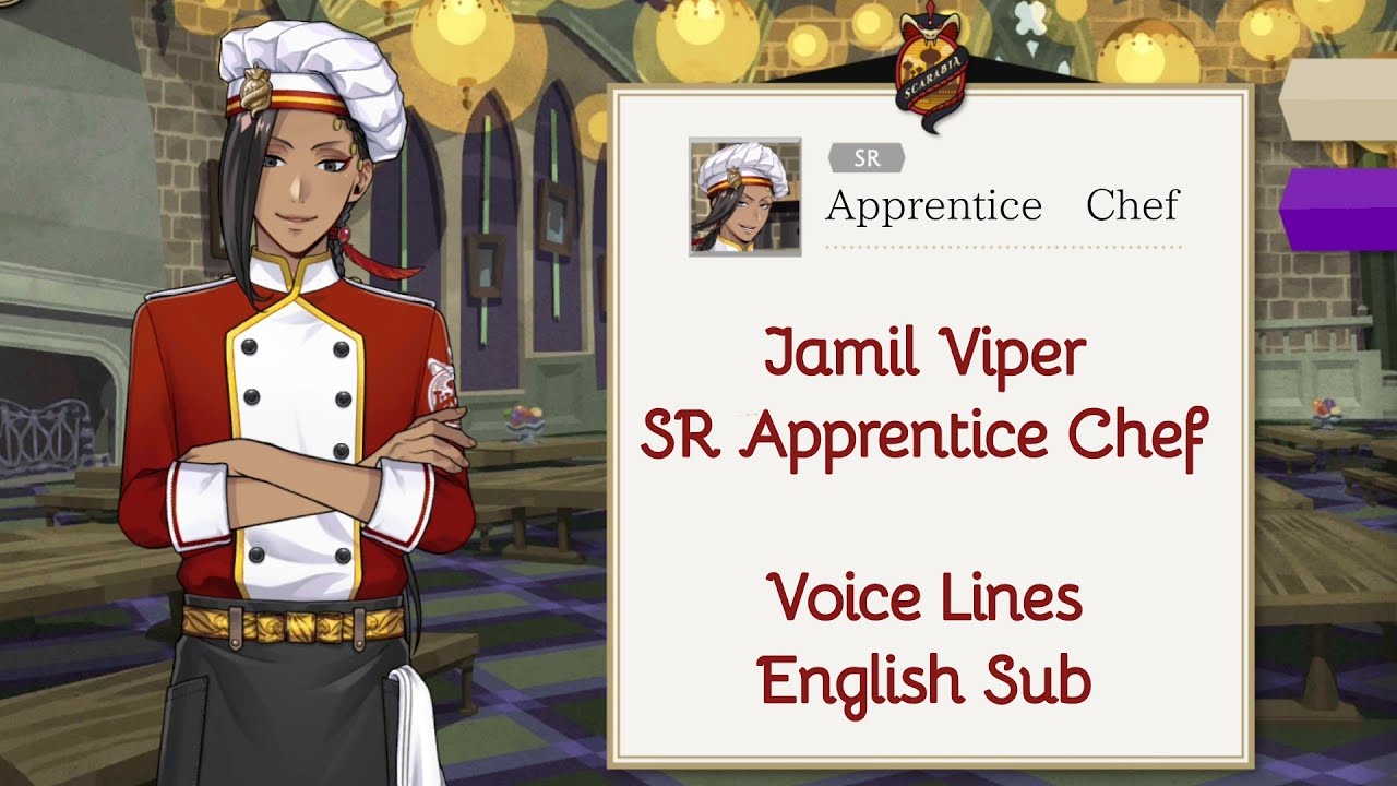 Jamil Viper - SR Apprentice Chef - Voice Lines - Disney Twisted Wonderland - English SUB