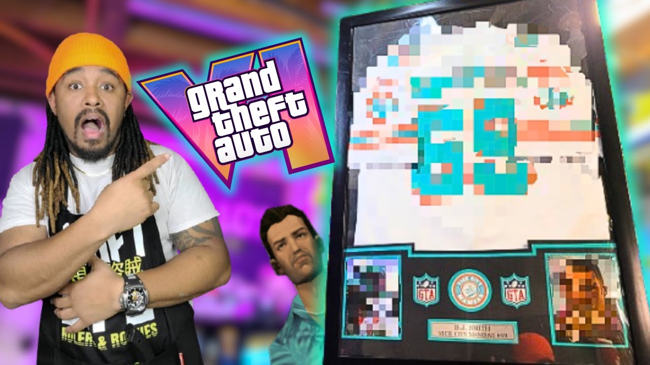 We made a REAL Vice City Mambas Jersey from GTA 6 | Frame a football jersey on a budget 🏈