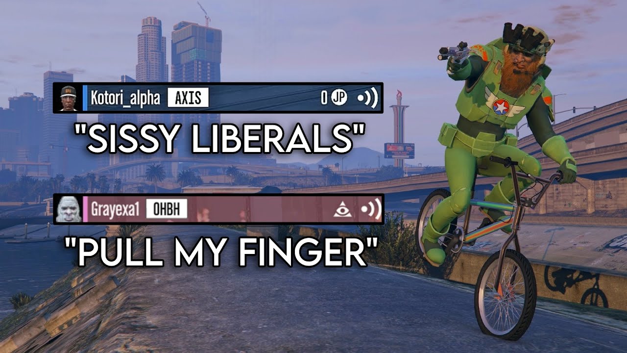 Racist Voice Chat Yapper Meets BMX Pros | GTA Online