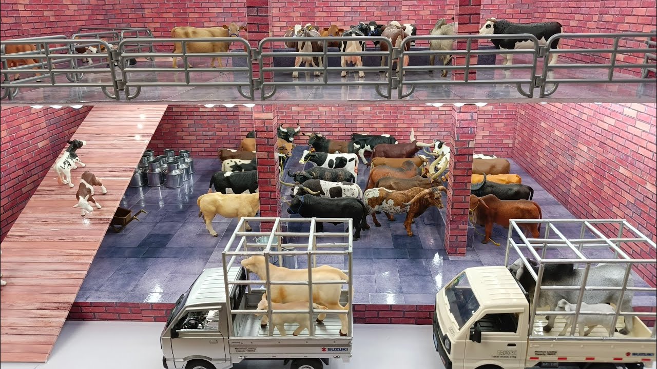 How to make Huge Sized Cow Farm Miniature Diorama DIY