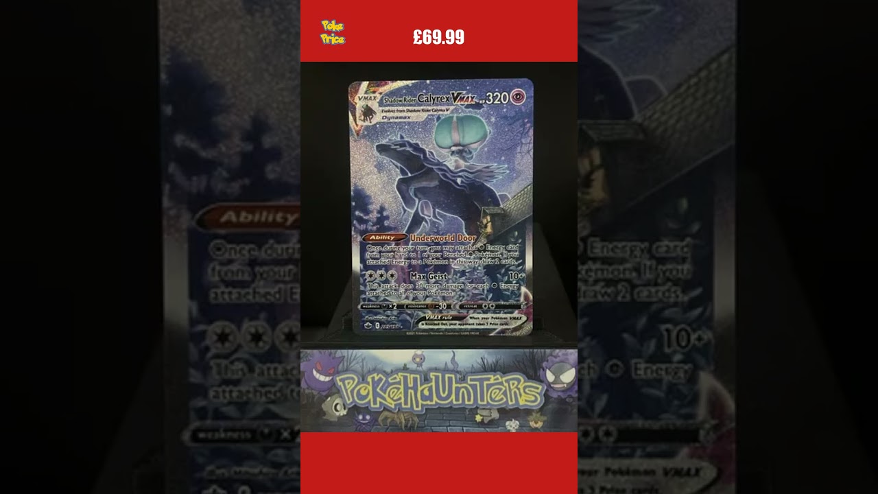 Pokemon Card Shadow Rider Calyrex VMAX 205/198 Chilling Reign Alt Art Rare NM