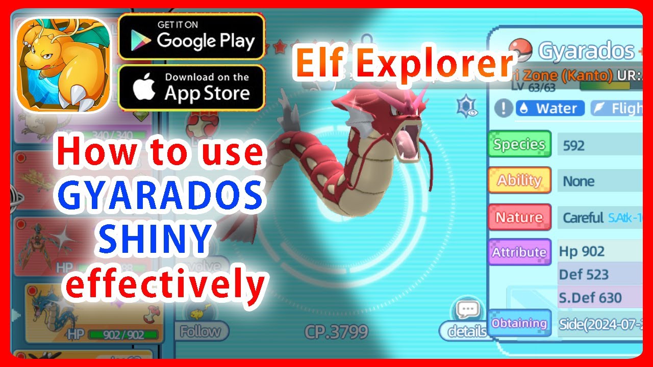 How to use Gyarados Shiny effectively to help you play Elf Explorer game easier