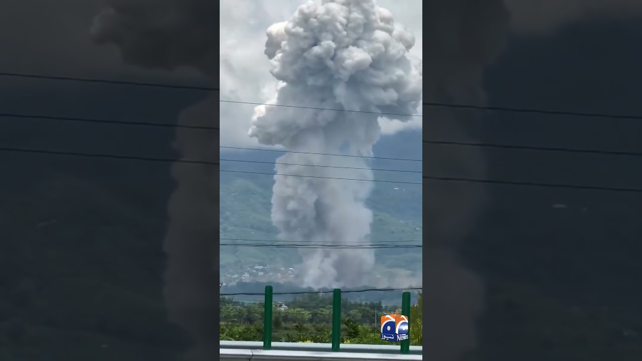 Large Plume Of Smoke Rises After Explosion In Myanmar Village | Geo News English