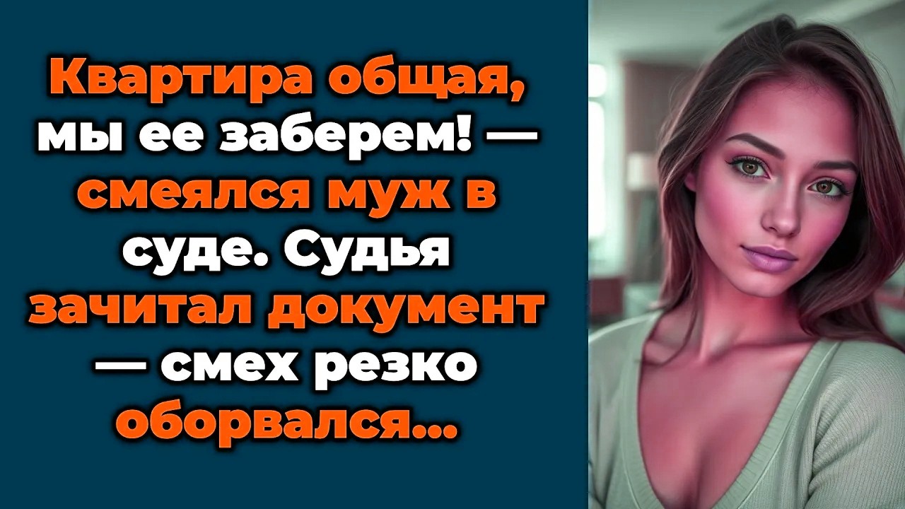 Квартира общая, мы ее заберем! — смеялся муж в суде. Судья зачитал документ — смех резко оборвался…