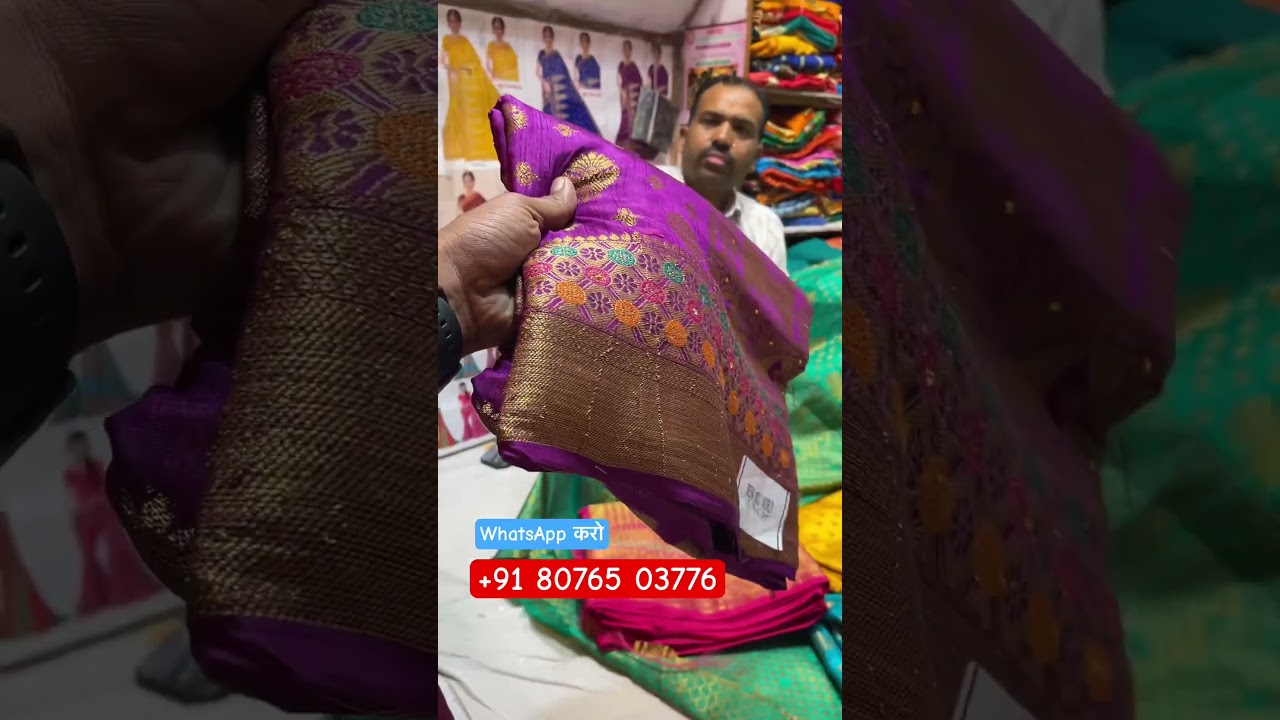 ￼ Banarasi silk Sarees at Om Textiles, Sadar Bazaar, Unique collections #banarasi #saree