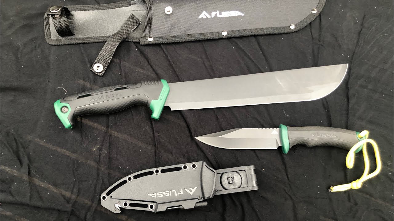 FLISSA MACHETE and Survival Hunting Knife ( 2 Blade Review )