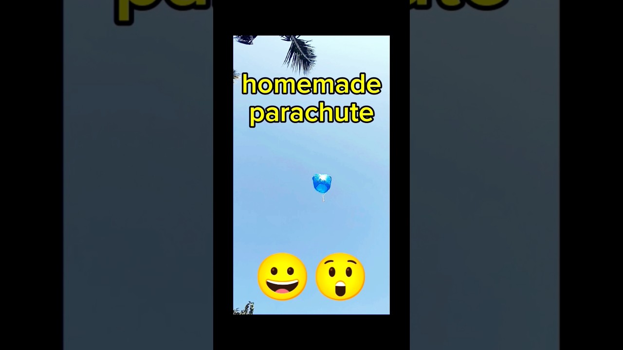Homemade parachute...😀 || beautiful video ❤️ || like comment and share ❤️✨ 