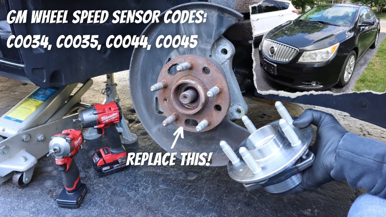 Replace Wheel Bearing on 2010-2016 Buick Lacrosse | ABS Wheel Speed Sensor C0034 C0035 C0044 C0045