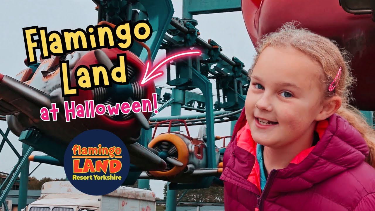 Flamingo Land Halloween Fun! Pirates, Planes, Spooky Mansion & Pterodactyl | Mara Grace Vlog