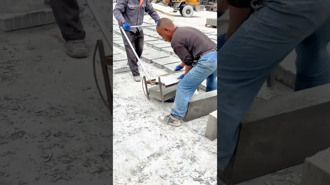 Innovative Paving Techniques Using a Specialized Hand Cart for Efficient Block Alignment
