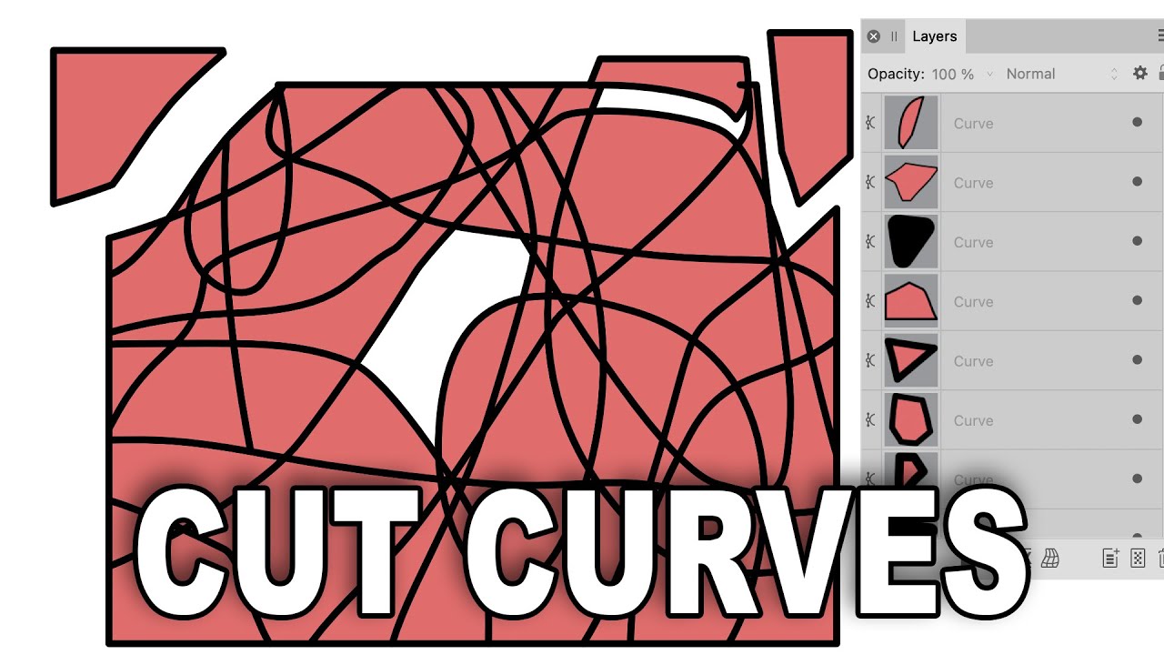 AFFINITY DESIGNER : Cut Curves | Slice Shapes | How To