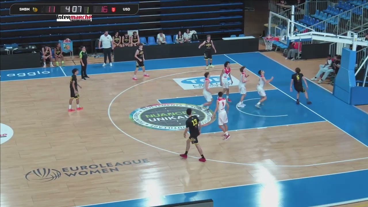 Highlights Adam Tavares#5 U18 Stade Montois Basket Masculin - Union Sportive Dacquoise