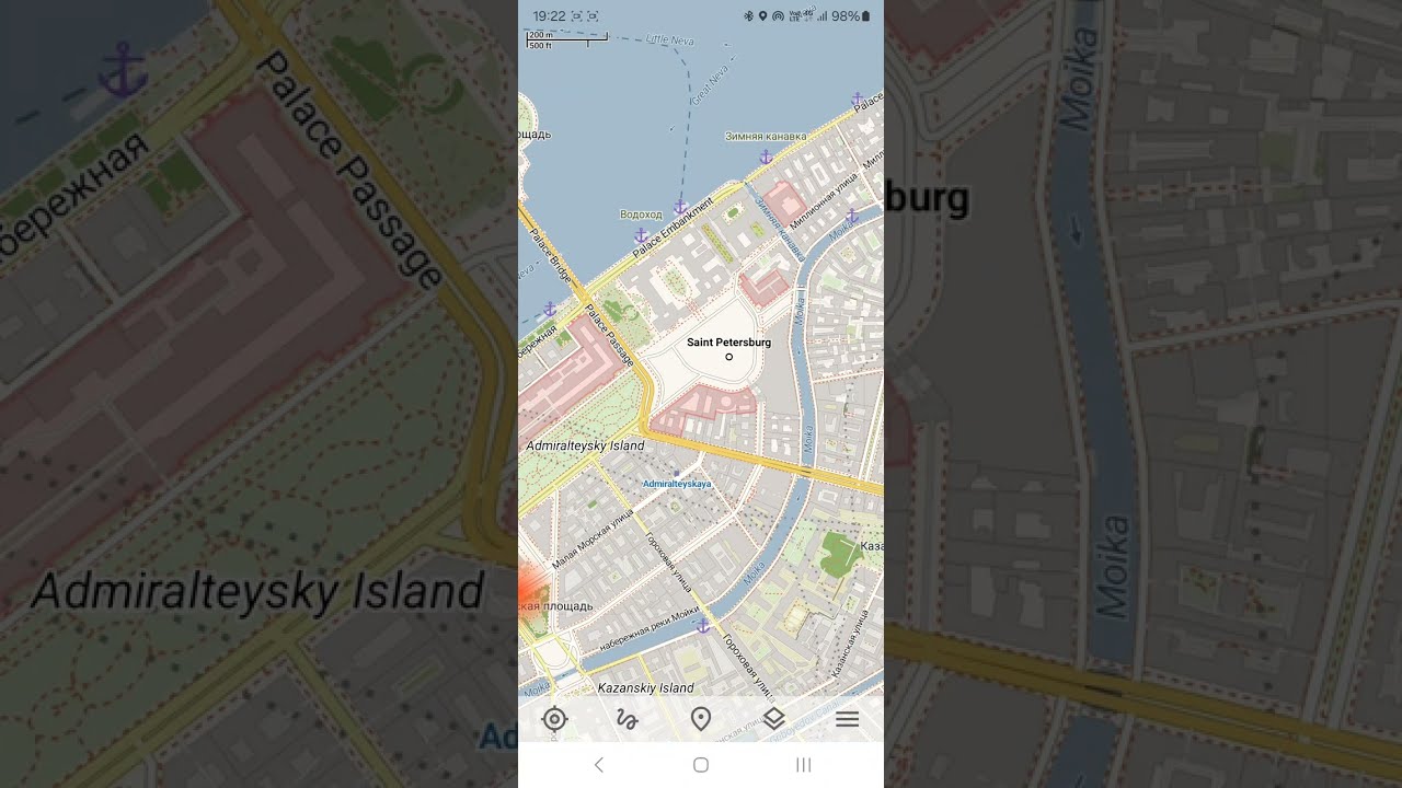 Trekarta navigating to place