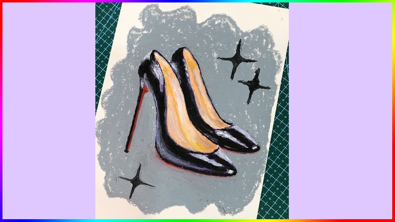 How to draw high heels for beginners || Easy drawings || shoes drawing