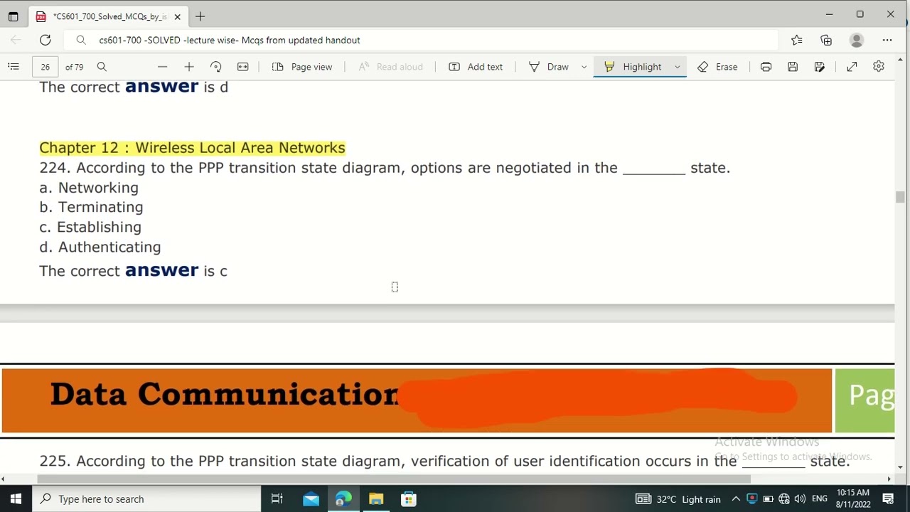 CS601 lecture wise mcq from updated handout for the preparation of final term PART A