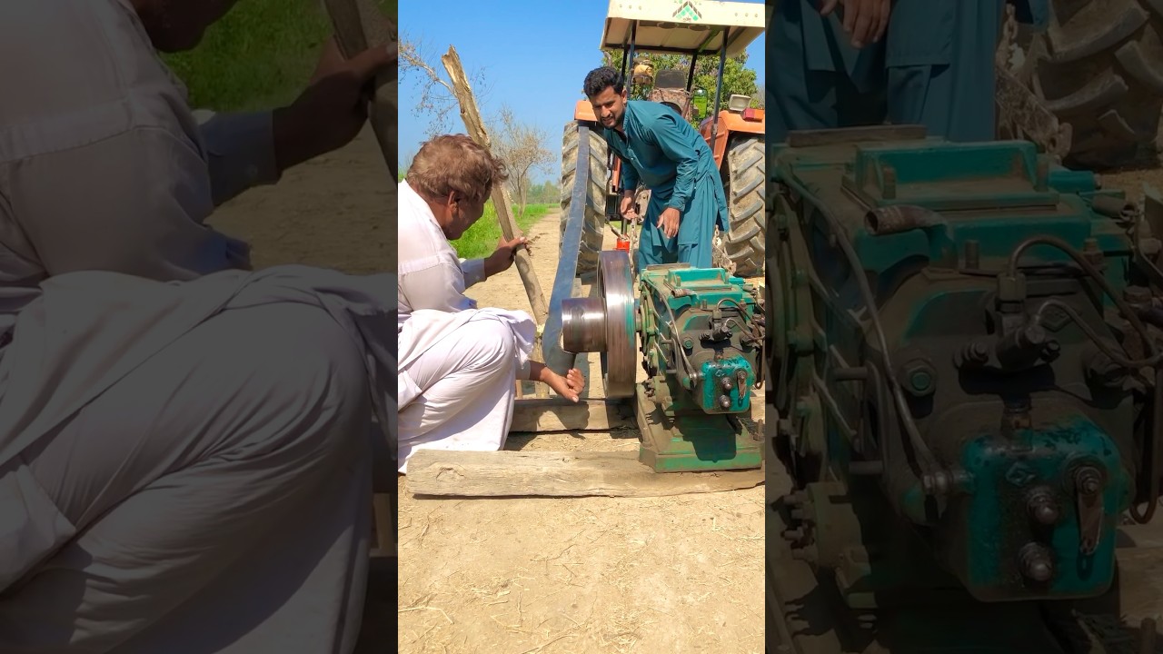 How to tractor start with diesel engine 😂#trending #shorts