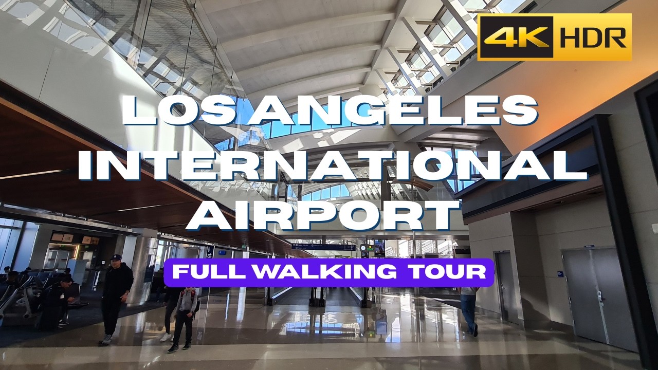 [4K] Прогулка по зоне вылета международного аэропорта Лос-Анджелеса (LAX) 🇺🇸 | Экскурсия по терми...