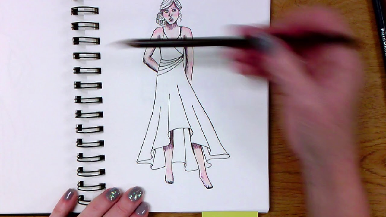 Color Pencil on Fashion Figures