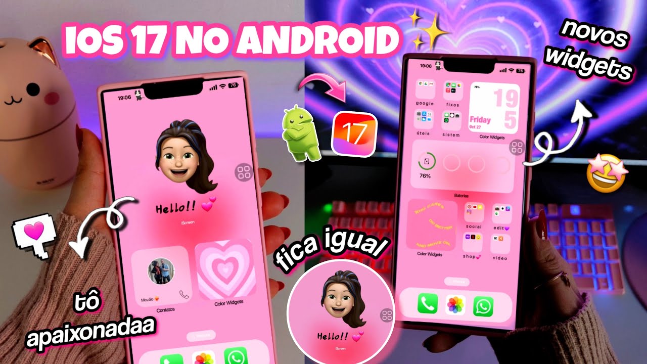COMO TRANSFORMAR SEU ANDROID EM UM iPHONE iOS 17 | Samsung, Motorola, Xiaomi, Lg..