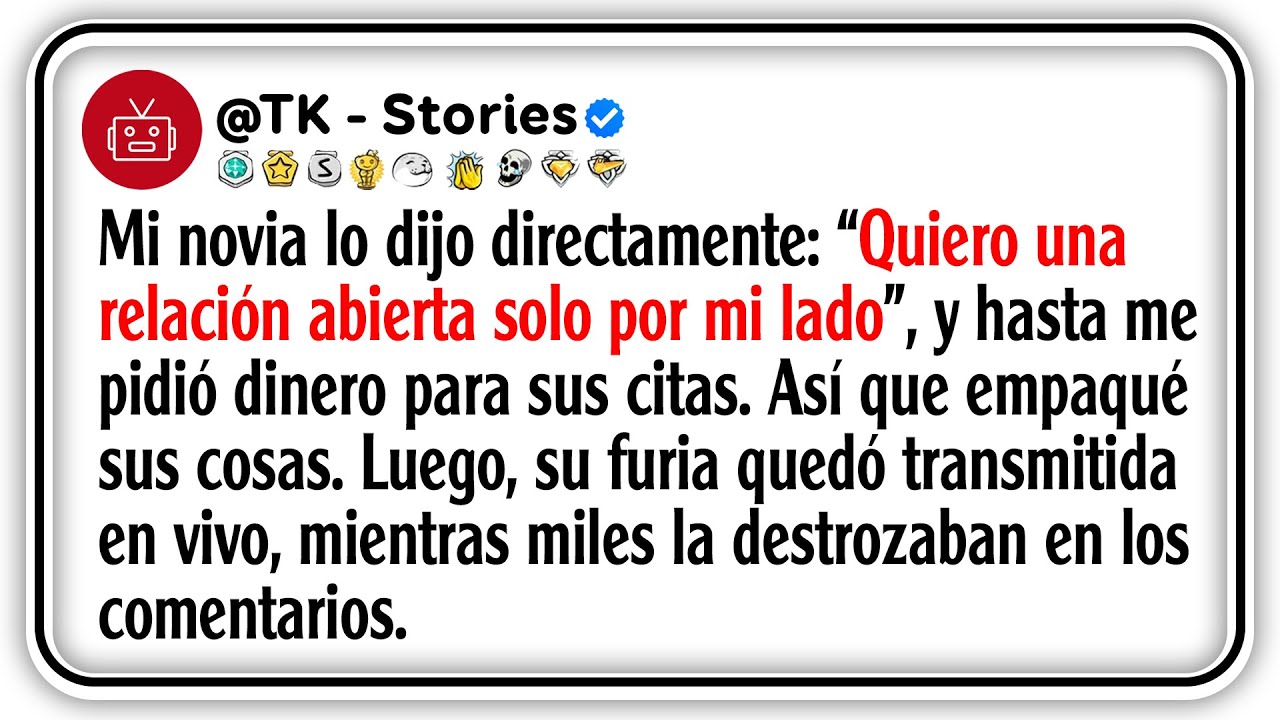Mi novia lo dijo directamente: “Quiero una relación abierta solo por mi lado”, y hasta me pidió...