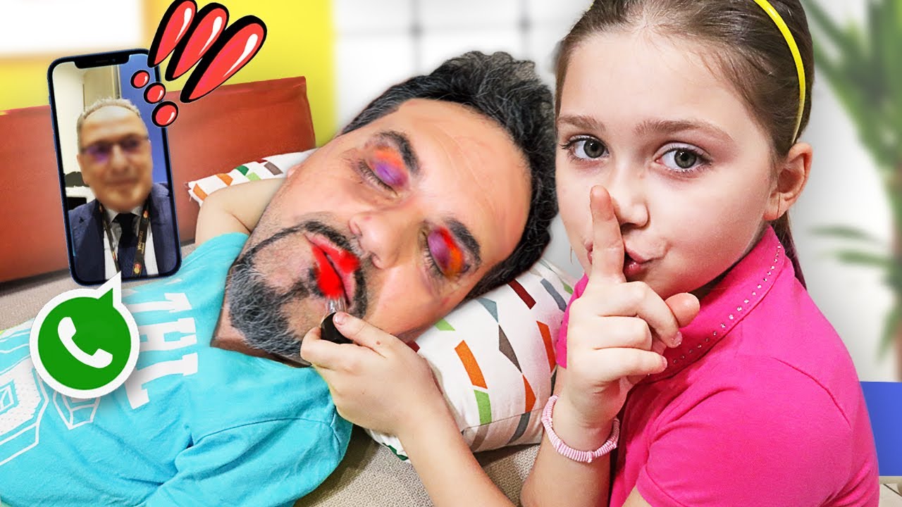 SCHERZO TRUCCO PAPI MENTRE DORME!! e POI VIENE LICENZIATO