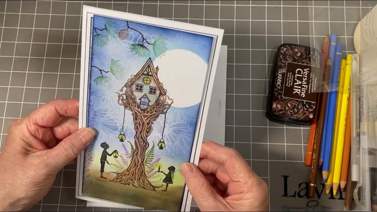 Who Lives in A Treehouse Like This? by Rosemary Rogers - A Lavinia Stamps Tutorial