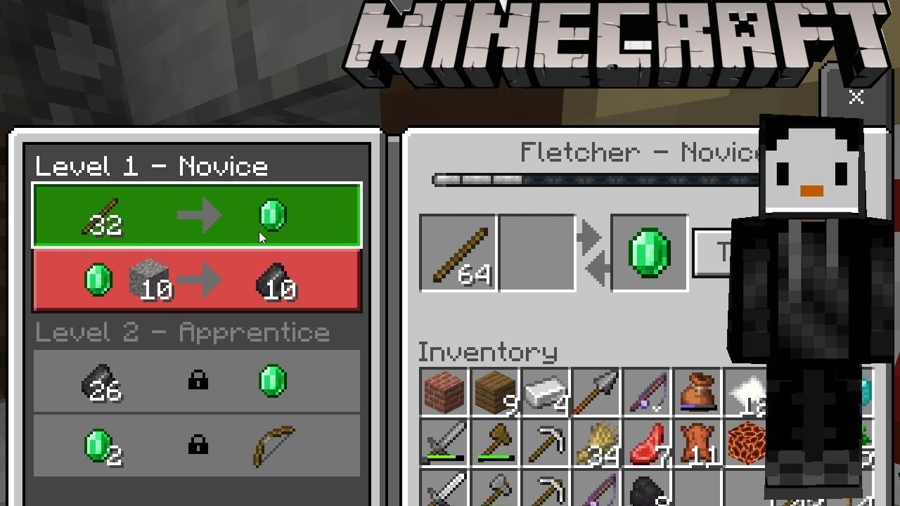 Best Method To Getting Emeralds & Trying to Beat Minecraft. Dark Penguin Minecraft Lets Play # 1