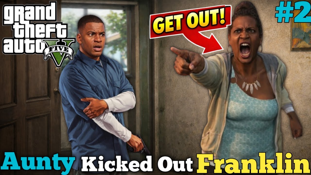 Franklin Goes to Meet His Aunty But Gets Kicked Out 😱 | GTA 5 Gameplay #2