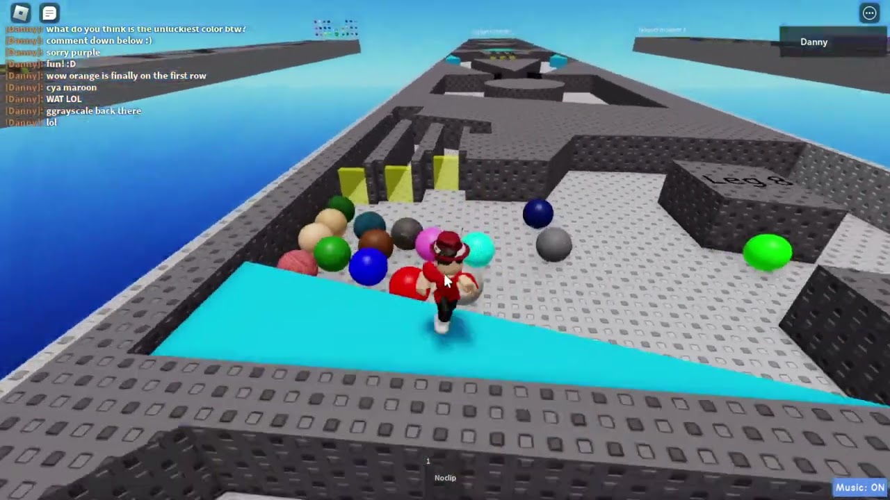 playing marble race elimination (roblox)