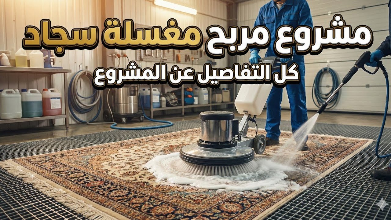 مشروع مربح جدا مغسلة سجاد وأرباح عالية جداً