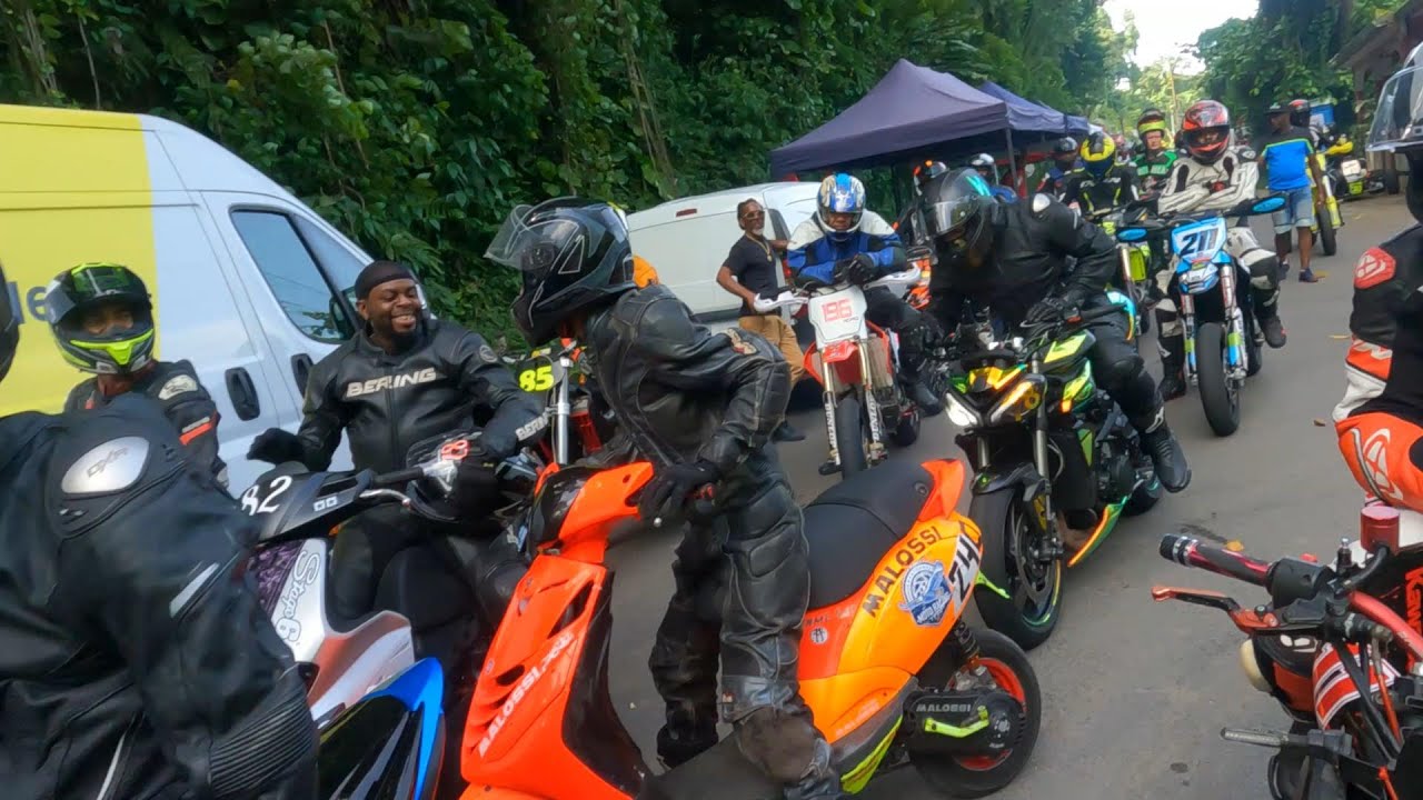 Reportage complet course de côte Moto/Scooter/Quad à dolé Gourbeyre Guadeloupe avec Club Sud Bikers