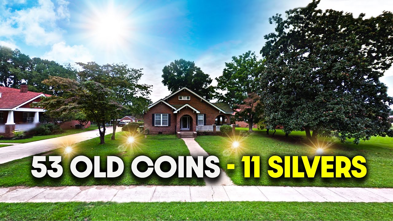 53 OLD COINS - 11 SILVERS - Metal Detecting LOADED Yards in a Mill Village! #bucketlister #treasure
