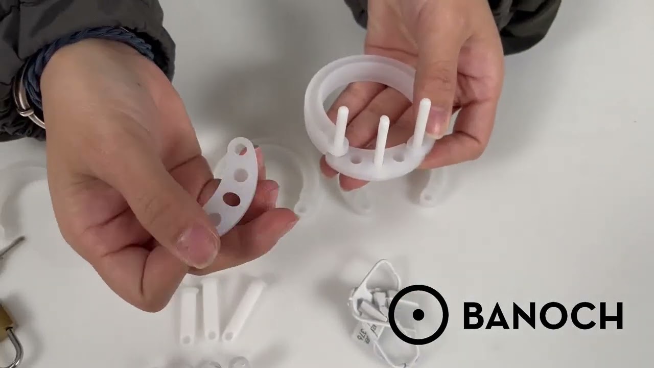 Banoch | Cockcage White | soft silicone 82 mm | small (factory clip)