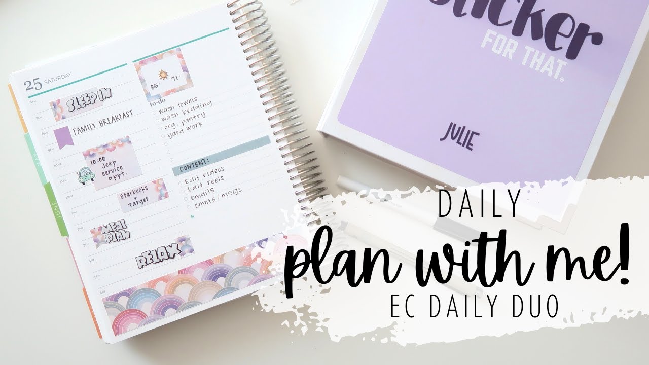 DAILY PLAN WITH ME! | Erin Condren Daily Duo