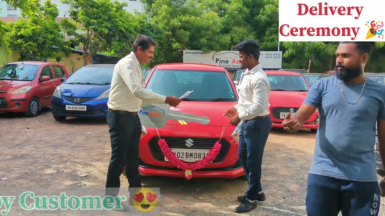 USED CARS | MARUTI SWIFT | 2018 | DELIVERY CEREMONY | HAPPY CUSTOMER | SALES @PINEAUTOS_TN CHENNAI