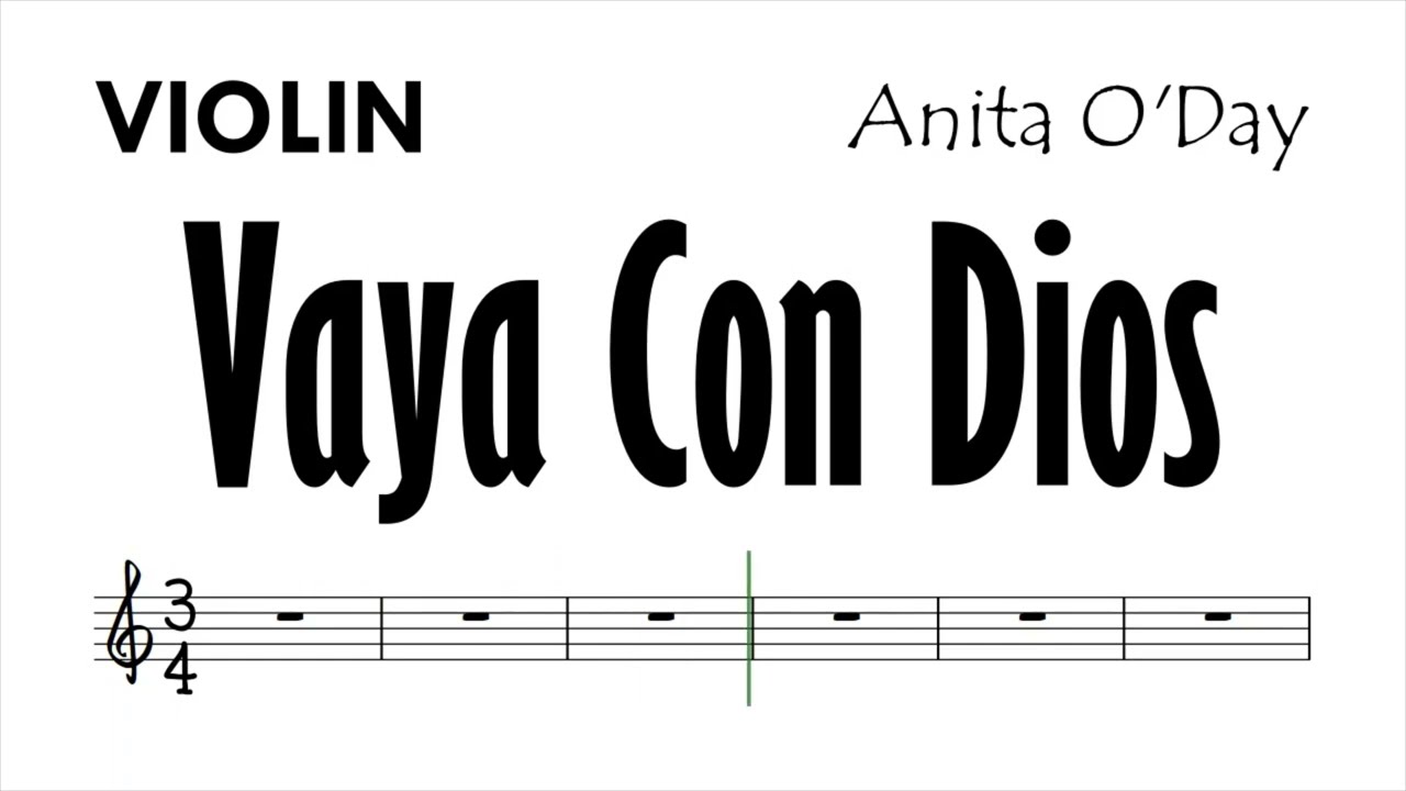 Vaya Con Dios Violin Sheet Music Backing Track Play Along Partitura