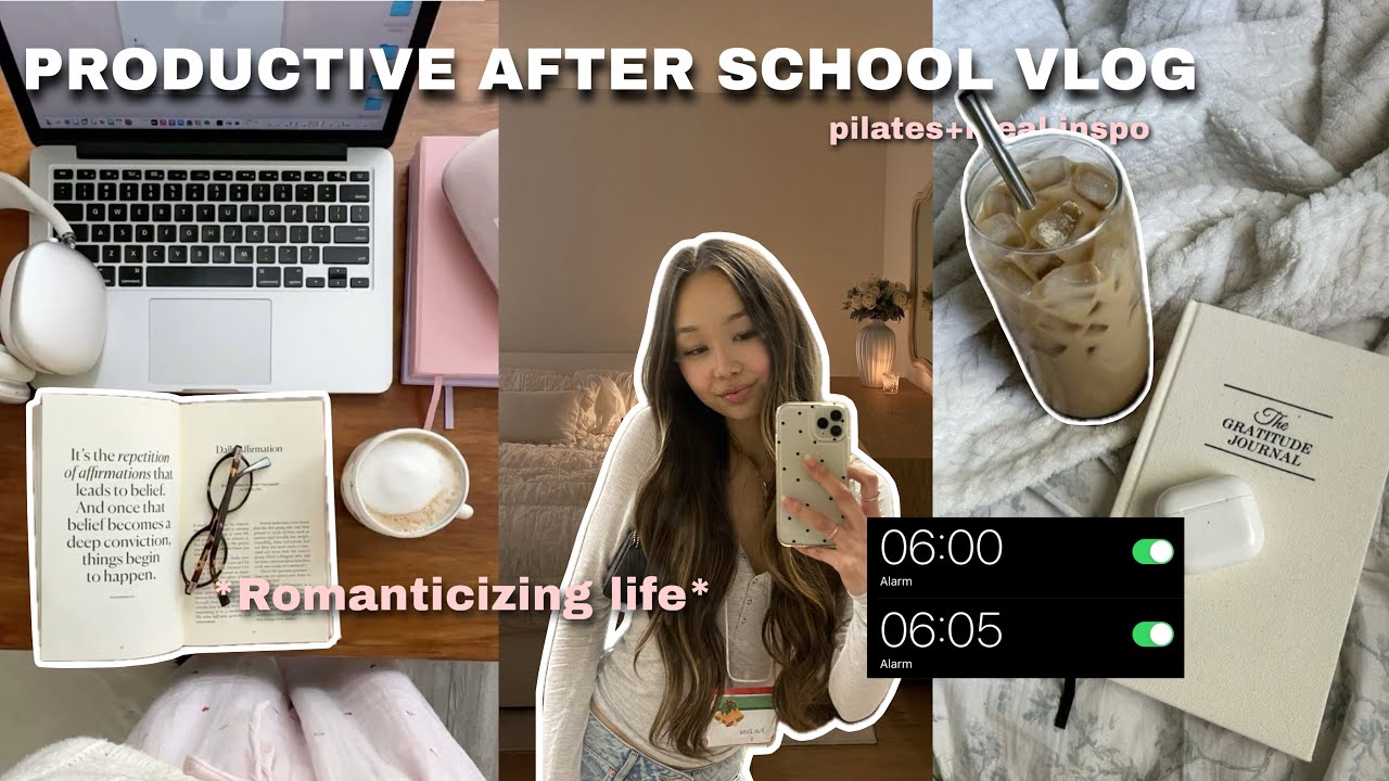 ПРОДУКТИВНЫЙ ВЛОГ ПОСЛЕ ШКОЛЫ! ⭐️ *пилатес, вдохновение для здорового питания, уютно*
