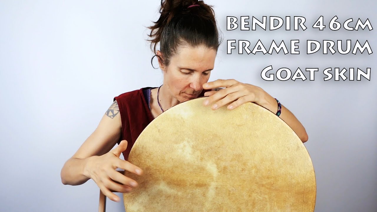 Frame drum demonstration - Bendir goat skin 46cm tuneable - Harevis Music shop