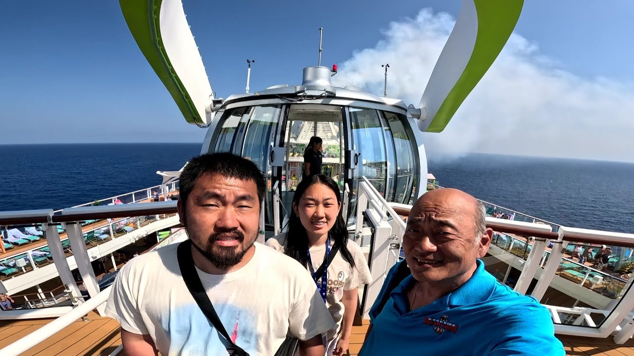 Royal Caribbean North Star Observation Pod Ride At Night / Free Things To Do On Odyssey Of The Seas