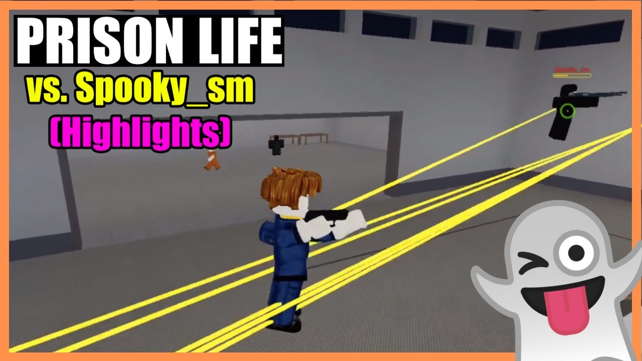 Spooky_sm vs M9 Shotgun (HIGHLIGHTS) Prison Life