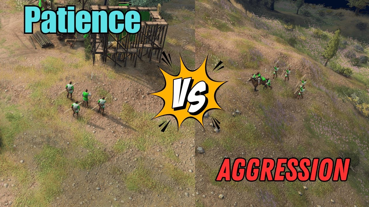 Patience Vs Push - 1 TC Aggression in AOE 4 (English Focus)