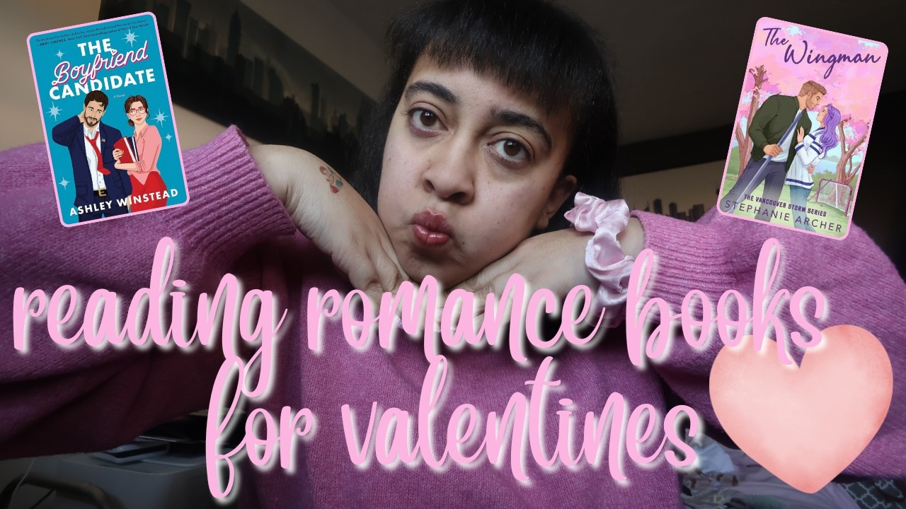 reading romance books for valentines day || spoiler free reading vlog 🎀
