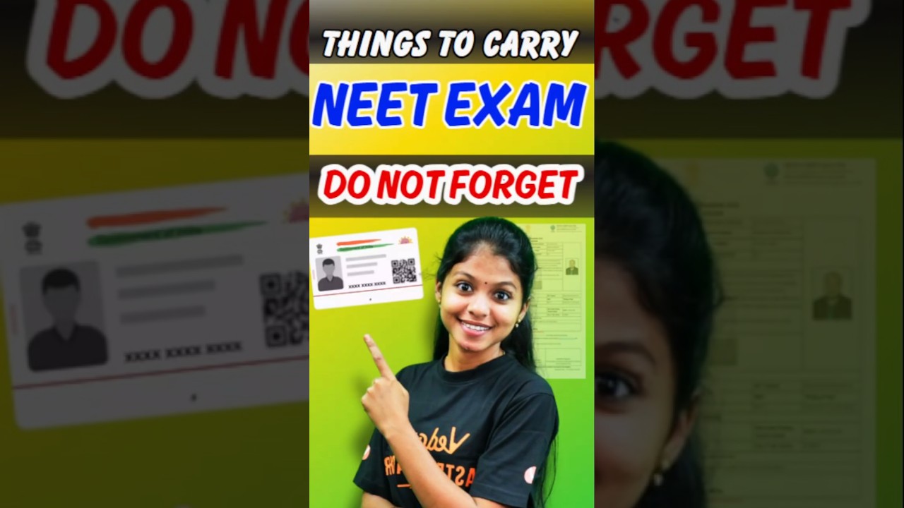 Things to Carry During NEET Exam - Marakaama Kondu ponga !!