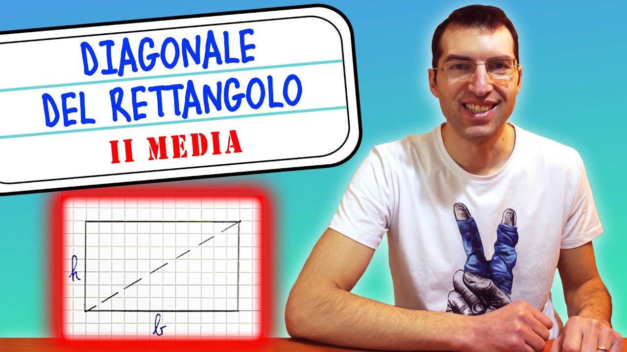 Come si calcola la diagonale di un rettangolo sapendo il perimetro e un lato [II Media,per genitori]